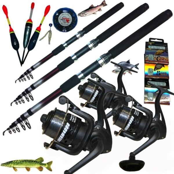 Magreel Telescopic Fishing Rod and Reel Combo Set with Fishing Line,  Fishing Lures Kit& Accessories and Carrier Bag for Saltwater Freshwater :  : Sports & Outdoors